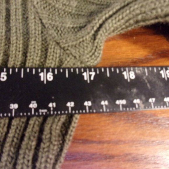 sz40 US MARINE CORPS USMC GREEN KNIT SWEATER SERVICE WOOL OLIVE GREEN SI 718 - Picture 7 of 12